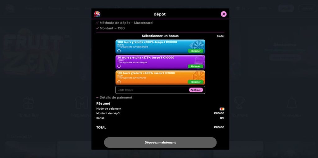Red Toucan Casino bonus bienvenue